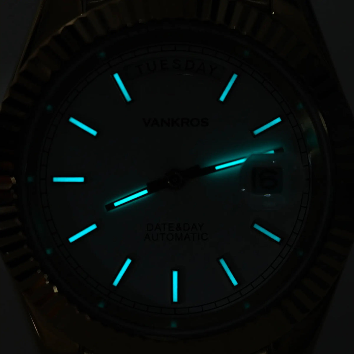 VANKROS Day-Date V311 | 41mm Gold, White Dial | Citizen 8285 Movement
