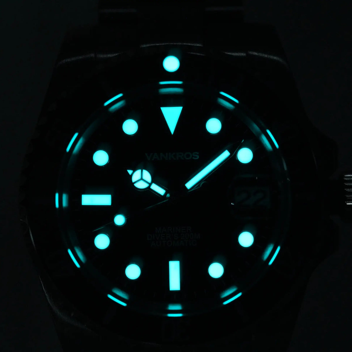 VANKROS Mariner V351 | 40mm Two-Tone Black Dial, Black Bezel | NH35 Movement