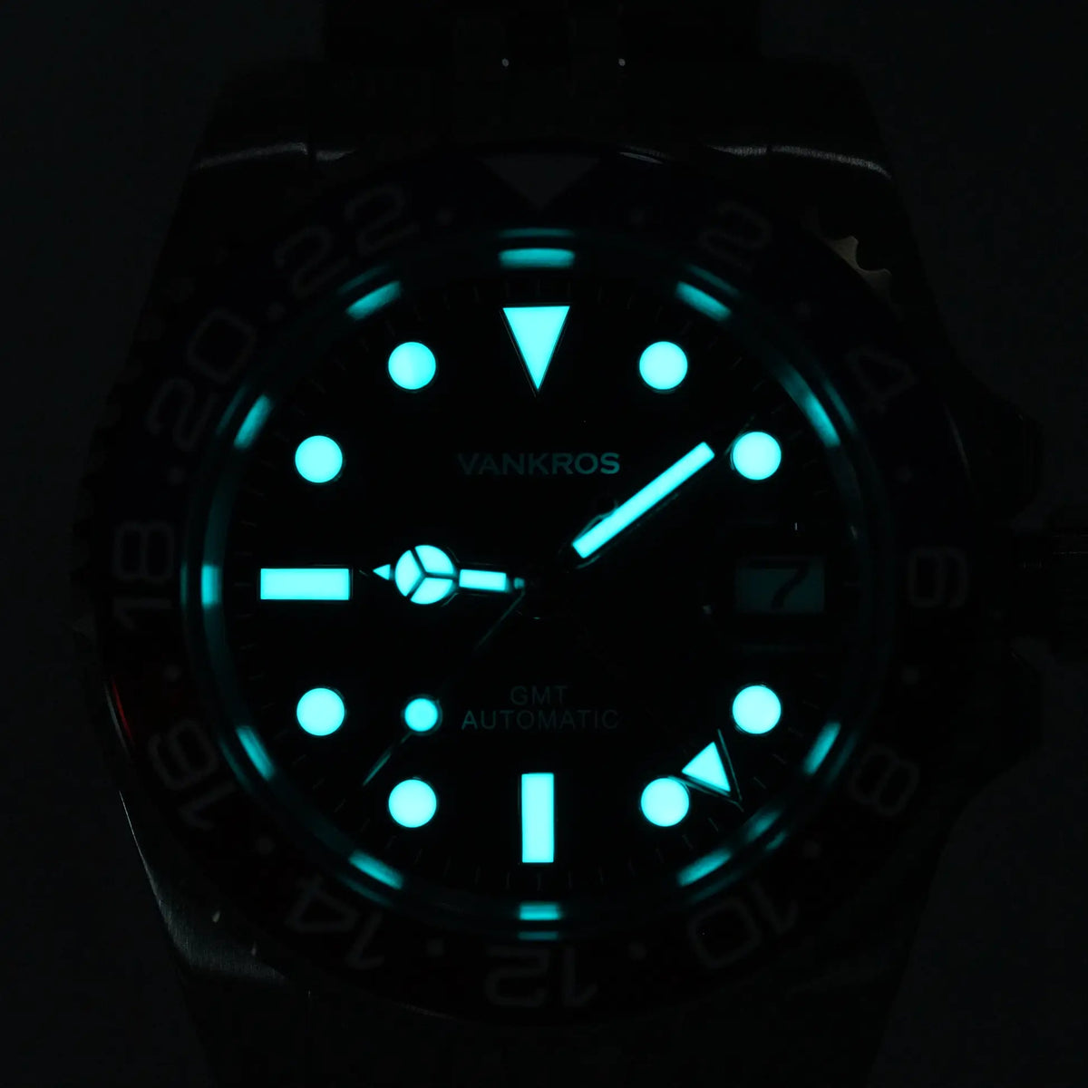 VANKROS GMT V336 | 40mm Black Dial, Pepsi Bezel | NH34 Movement
