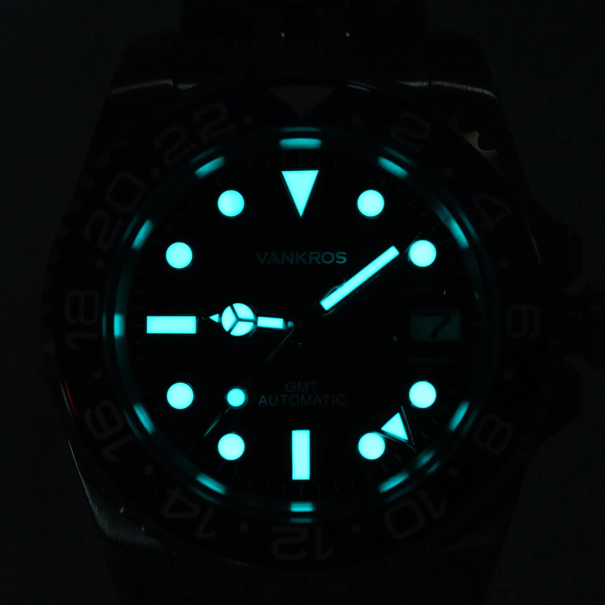 VANKROS GMT V336 | 40mm Blue Dial, Black/Blue Bezel | NH34 Movement