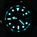 VANKROS Ocean Yacht V382 | 40mm Rose Gold Black Dial, Rubber Strap | NH35 Movement