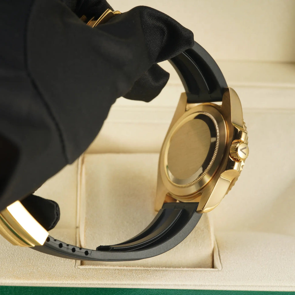 VANKROS Ocean Yacht V382 | 40mm Yellow Gold Black Dial, Rubber Strap | NH35 Movement