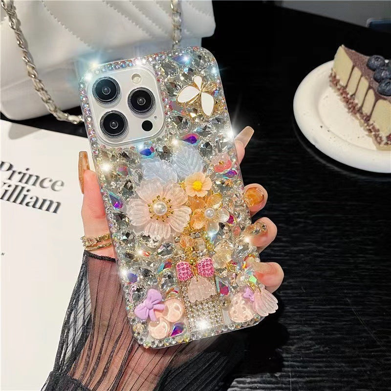 Bling Diamond Flower Case | Luxury Floral Sparkle Main image