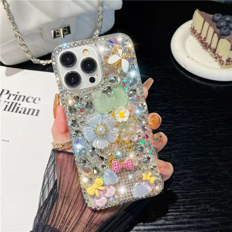 Bling Diamond Flower Case | Luxury Floral Sparkle Secondary image