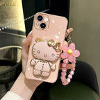Hello Kitty Phone Case with Stand & Pearl Strap – Cute & Practical