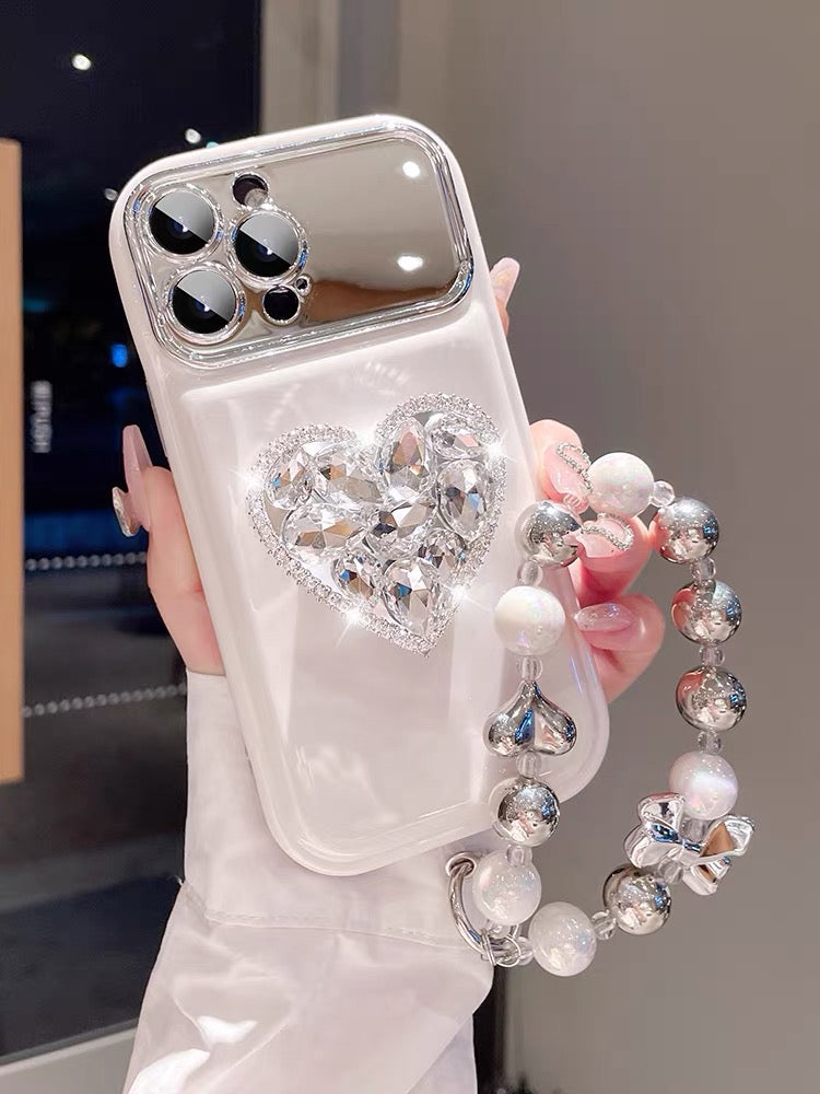 Love Rhinestone Airbag Case - Luxury Anti-Drop Protection