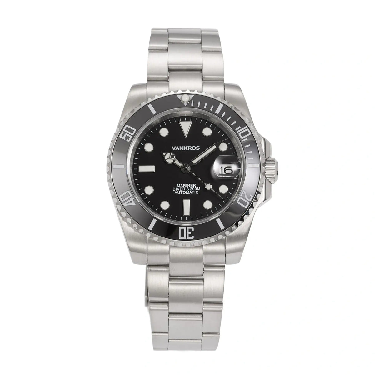 VANKROS Mariner V351 | 40mm Black Dial, Black Bezel | NH35 Movement Main image